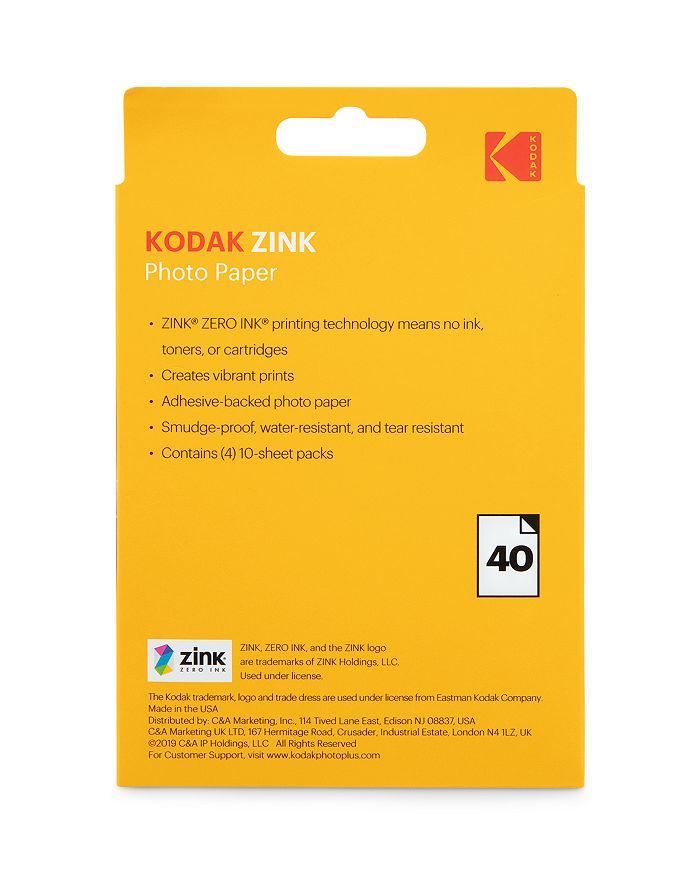 Shop Kodak Zink Photo Paper, 3.5 X 4.25, Pack Of 40