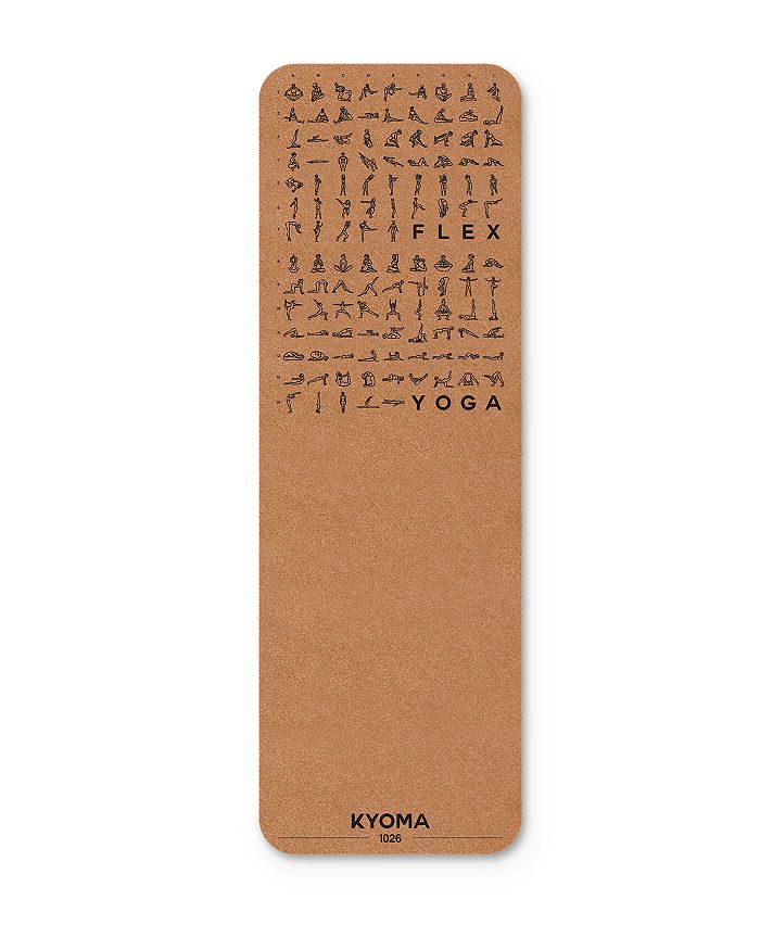Kyoma Instructional Cork Yoga Mat In Natural