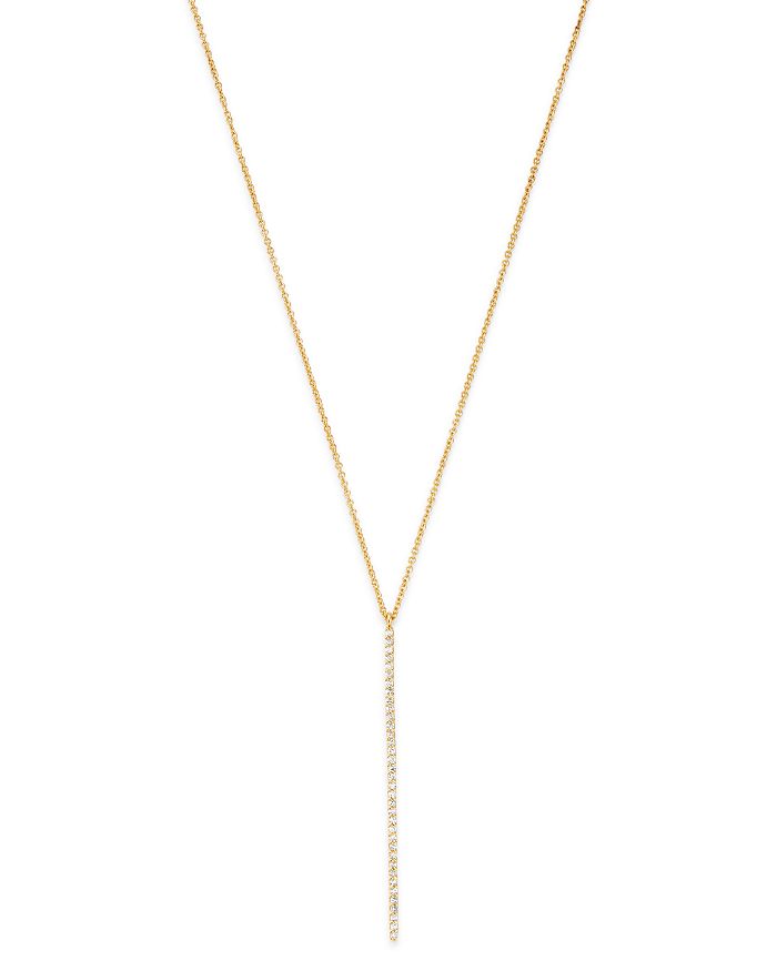 Moon & Meadow Diamond Linear Pendant Necklace In 14k Yellow Gold, 0.18 Ct. T.w. - 100% Exclusive In White/gold