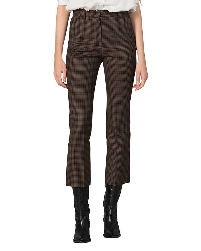 Sandro Staino Check Pants In Multicolor