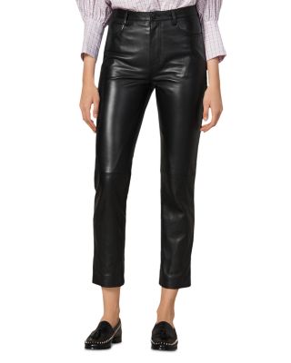 leather ankle pants