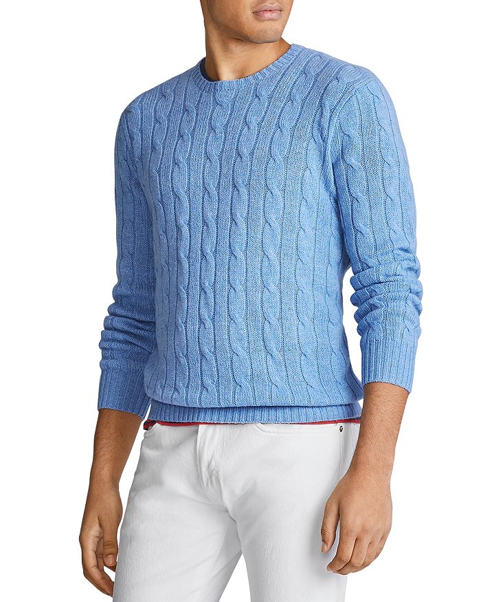 POLO RALPH LAUREN CABLE-KNIT CASHMERE SWEATER,710775749012