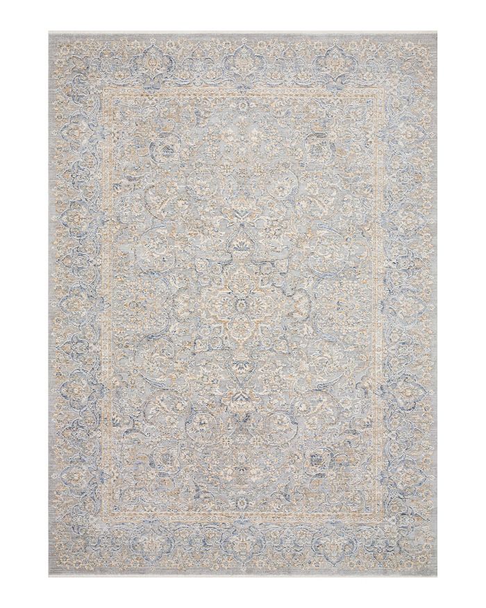 Loloi Pandora Pan-01 Round Area Rug, 7'10 In Stone/gold