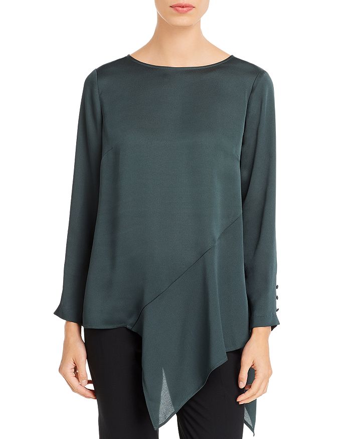 Vince Camuto Hammered Satin Blouse - 100% Exclusive In Dark Willow