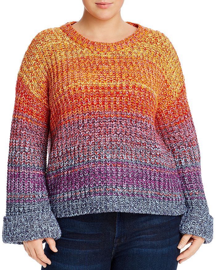 AQUA Curve Rainbow Marled Sweater - 100% Exclusive | Bloomingdale's
