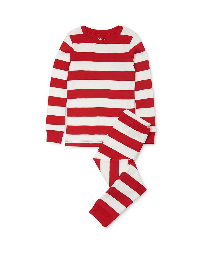 Hatley Unisex Candy Cane Striped Tee & Candy Cane Striped Pants