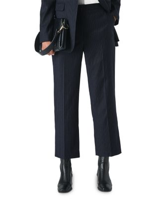 white pinstripe trousers womens