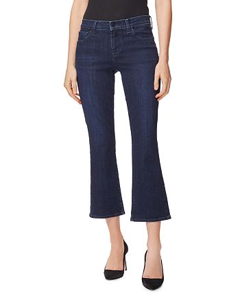 J Brand Selena Mid Rise Cropped Bootcut Jeans in Reality 