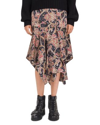 The Kooples
 Floral Silk Midi Skirt main image 0