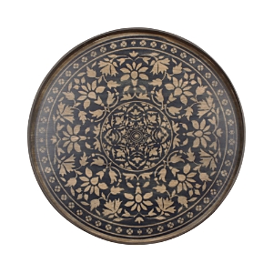 Ethnicraft Notre Monde Black Marrakesh Driftwood Tray In Black Gold