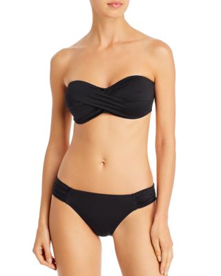 Pearl Twist Bandeau Bikini Top & Pearl Shirred Hipster Bottom