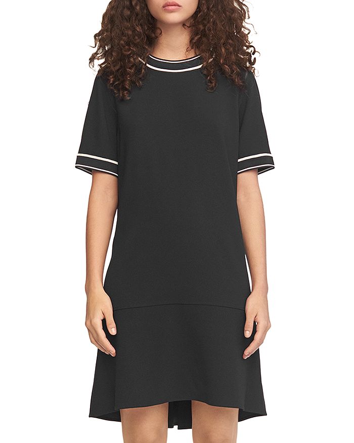 Rag Bone Solo Short Sleeve Snap Side Dress In Black ModeSens