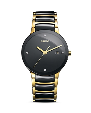 Photos - Wrist Watch RADO Centrix Watch, 38mm Black/Gold R30929712 