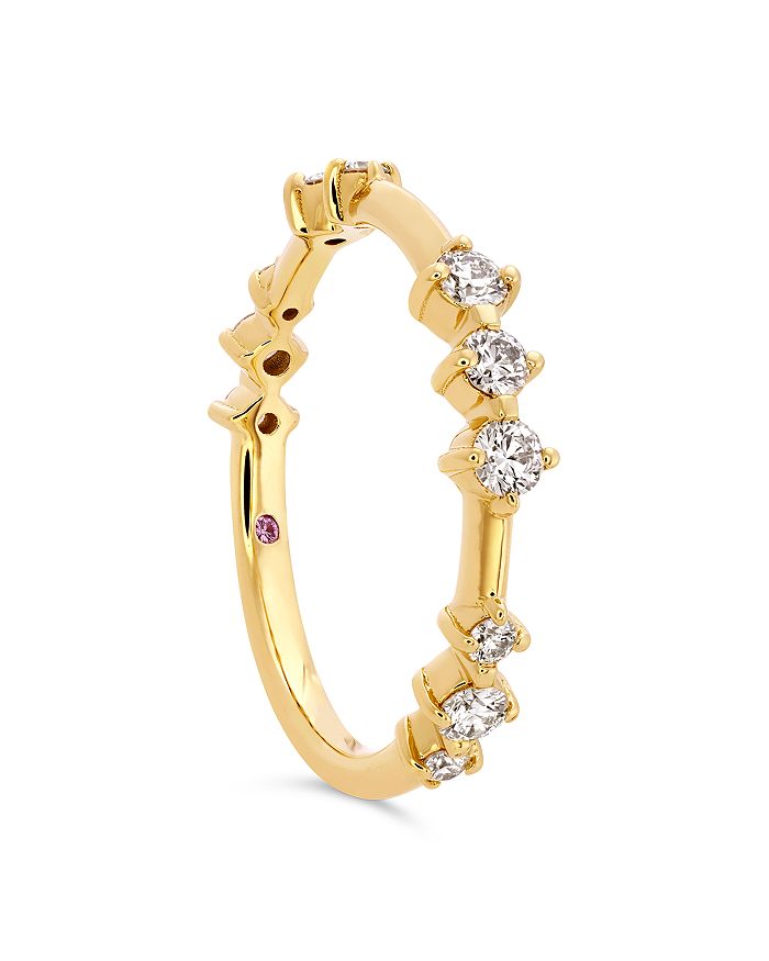Hayley Paige For Hearts On Fire 18k Yellow Gold Love Code Band With Diamonds