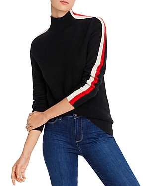 C By Bloomingdale's Ski Striped Cashmere Jumper - 100% Exclusive In Black/ivory/red