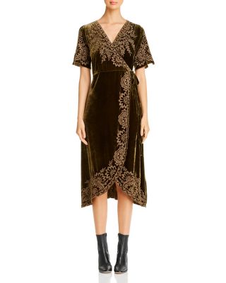 Johnny was velvet wrap dress best sale