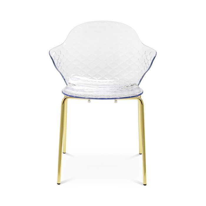 Shop Calligaris St. Tropez Chair In Transparent/polished Brass