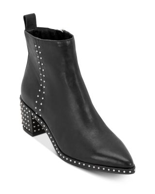 black silver studded ankle boots