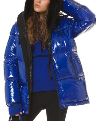 michael kors blue puffer jacket