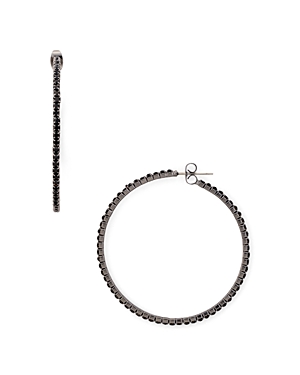 Aqua Crystal Hoop Earrings - 100% Exclusive In Black