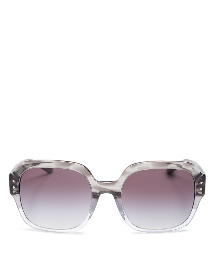 Tory Burch Women's Oversized Square Sunglasses, 56mm In Gray Tri Gradient/dark Light Gray Gradient
