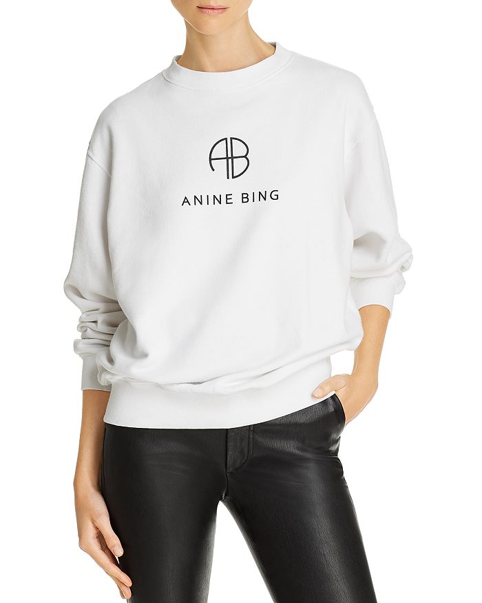 Anine Bing Ramona Monogram Logo Sweatshirt