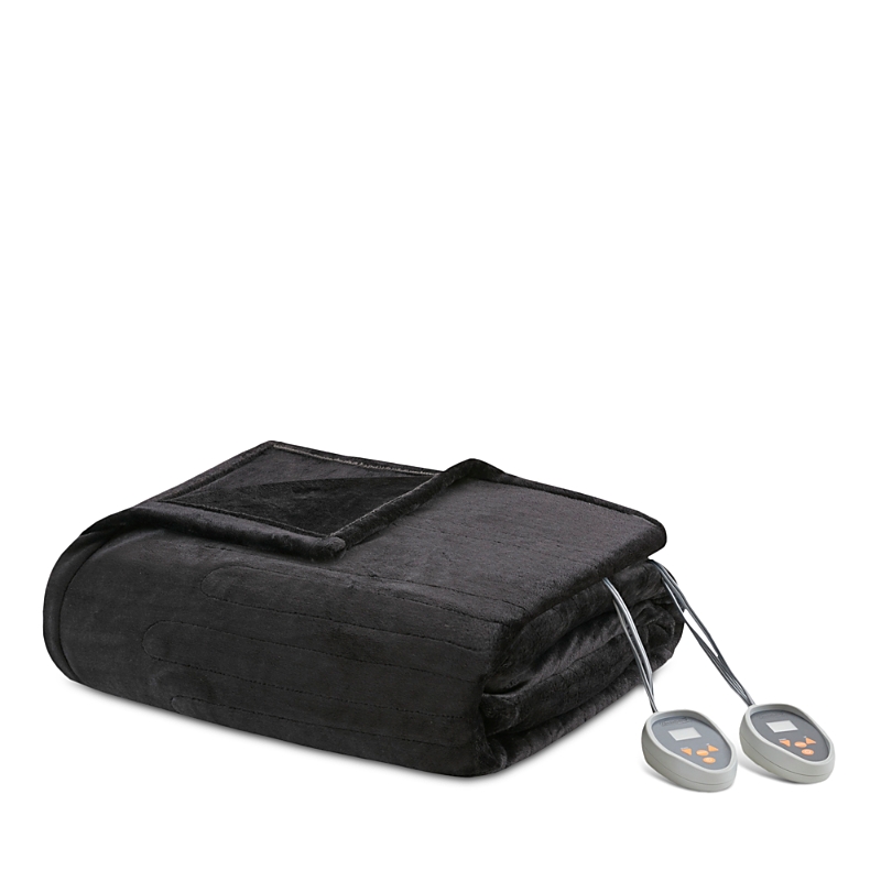 Beautyrest Plush Heated Blanket, Twin In Black
