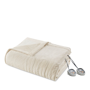Beautyrest Plush Heated Blanket, Full In Ivory