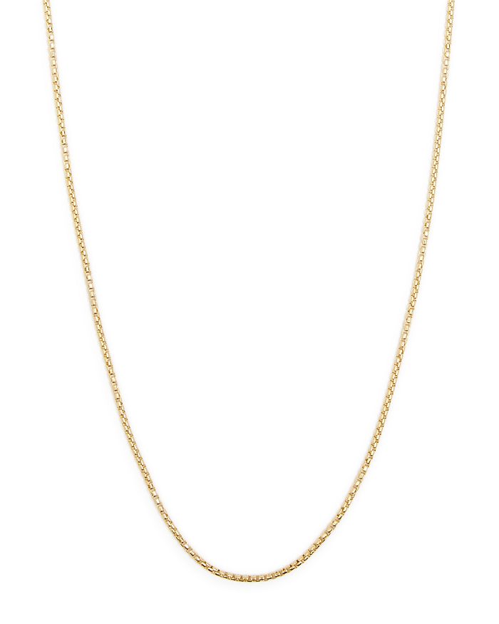 DEGS & SAL STERLING SILVER BOX CHAIN NECKLACE, 24,0-2999-G