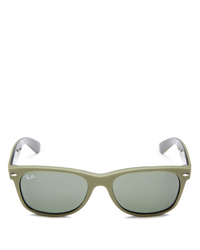 Ray Ban Ray-ban Unisex New Wayfarer Sunglasses, 52mm In Top Rubber Military Green/green