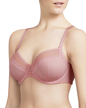 Chantelle Parisian Allure Unlined Convertible Plunge Underwire Bra In Rose Tutu