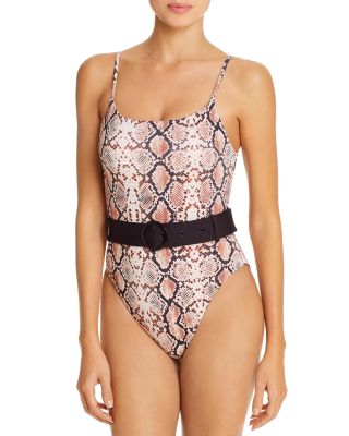 belted one piece swimsuit