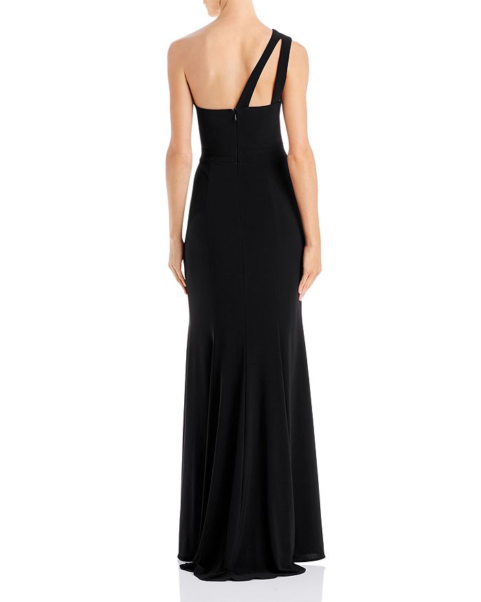 Shop Aqua One-shoulder Gown - 100% Exclusive In Black/nude