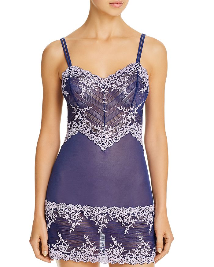 Wacoal Embrace Lace Chemise In Sphinx/pickled Beet