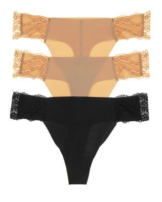 B.tempt'd By Wacoal B.bare Thongs, Set Of 3 | Bloomingdale's