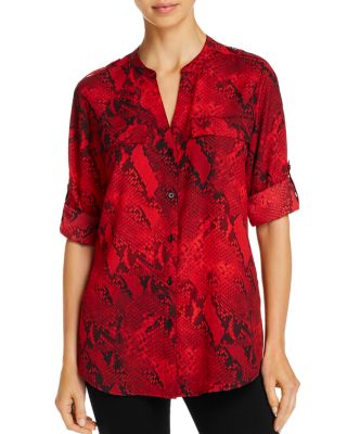 calvin klein red blouse