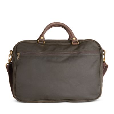 Waxed Cotton & Leather Briefcase