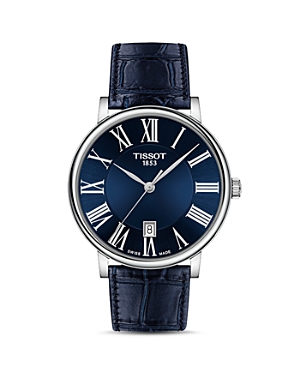 Shop Tissot Carson Premium Watch, 40mm In Blue/blue