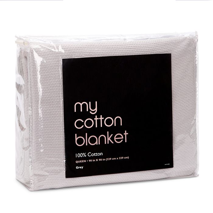 Bloomingdale's My Cotton Blanket In Gray