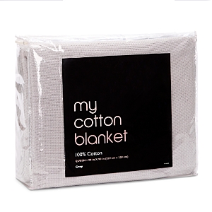 Bloomingdale's My Cotton Blanket, Twin - 100% Exclusive In Grey