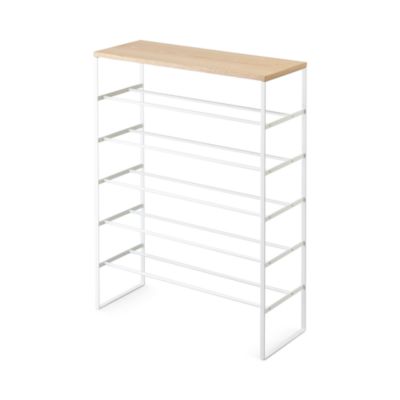 Yamazaki Tower 6-Tier Wood Top Shoe Rack