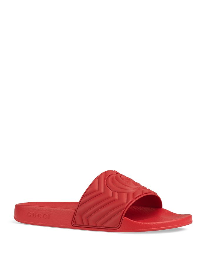 Gucci Men's Pursuit Matelasse Slide Sandals | Bloomingdale's
