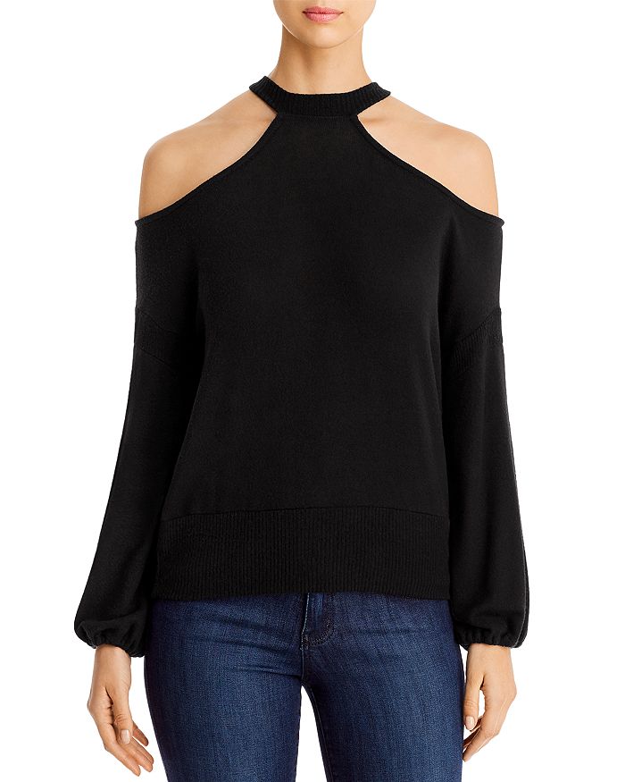 Red Haute Cold-Shoulder Sweater | Bloomingdale's