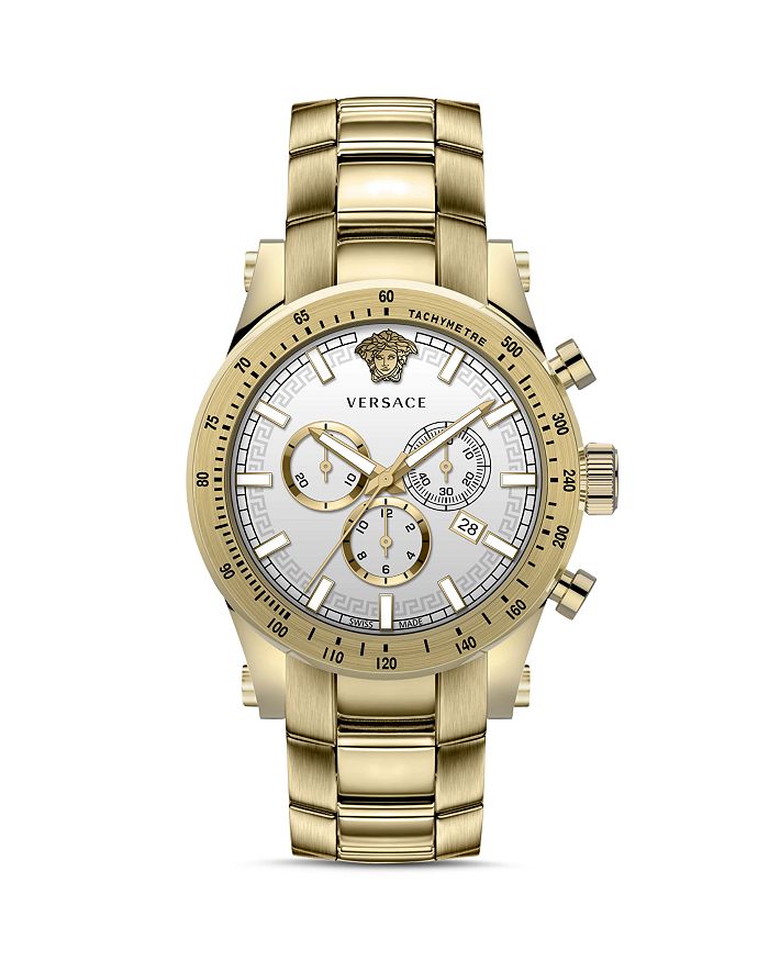 Versace Chrono Sporty Chronograph, 44mm In White/gold