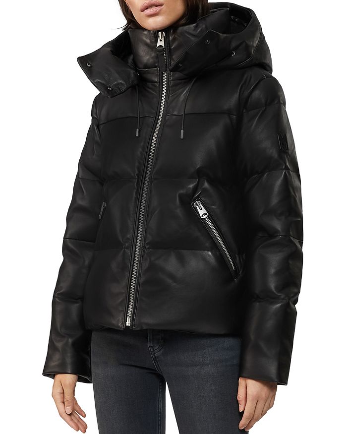 MACKAGE SHORT LEATHER DOWN COAT,TORY-DL