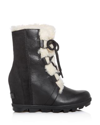 sorel black fur boots