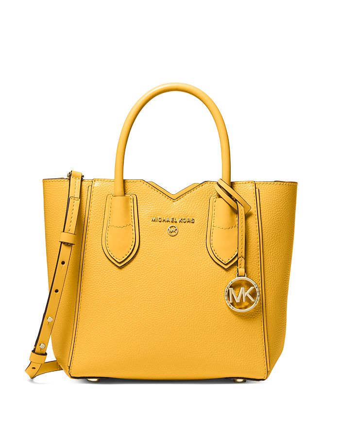 Michael Michael Kors Mae Small Leather Satchel In Sunflower/gold