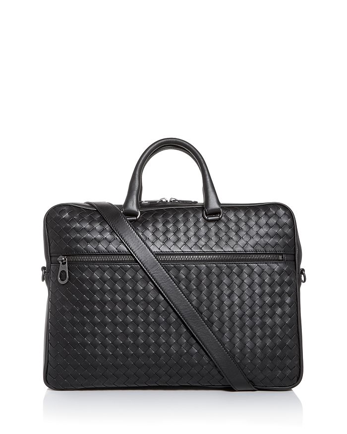 BOTTEGA VENETA WOVEN LEATHER BRIEFCASE,516110V4651