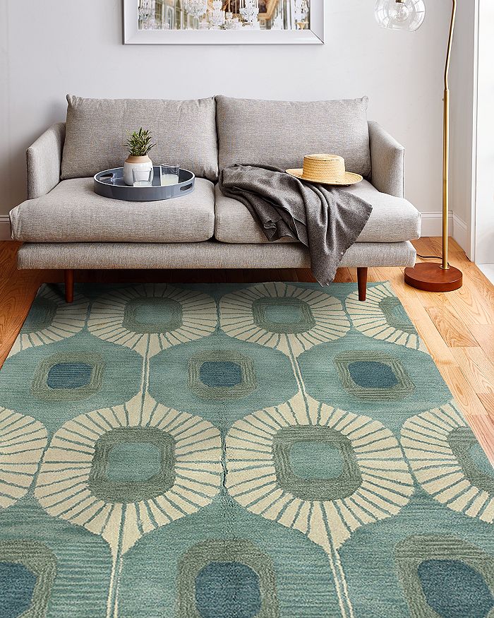 Shop Bashian Chelsea St103 Area Rug, 5' X 7'6 In Light Blue