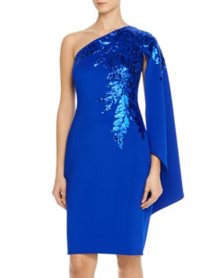 Tadashi Shoji Sequined One-Shoulder Dress | Bloomingdale's